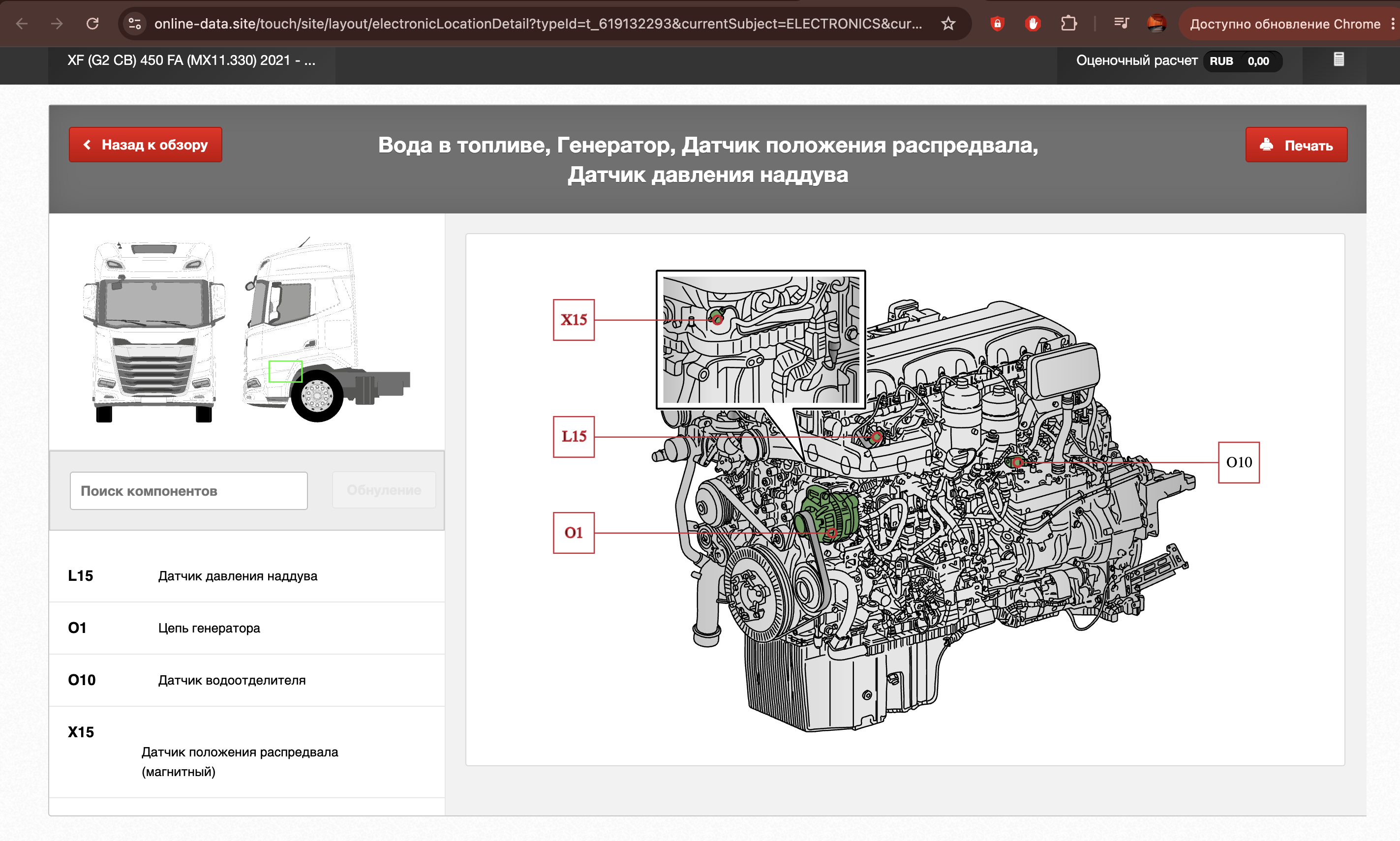 Датчика турбины